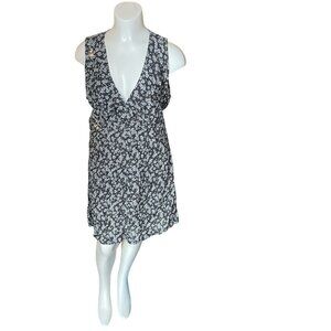 Faithful the Brand Penne Leilani navy and white floral print mini dress sz 8